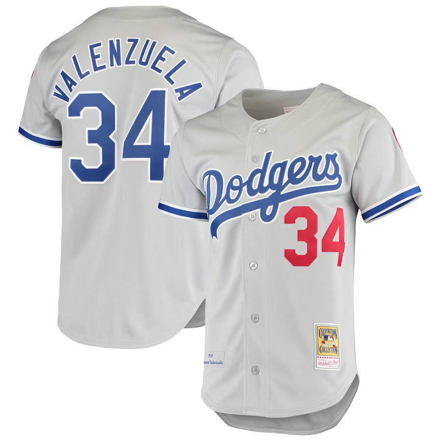 Los Angeles Dodgers Grey Valenzuela Exclusive Jersey CAP USA NYC