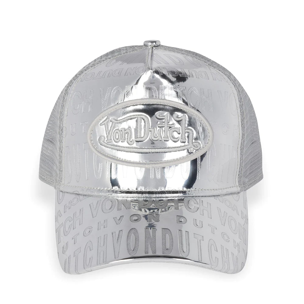 VON DUTCH Iridescent factory Trucker Monochrome Hologram Hat