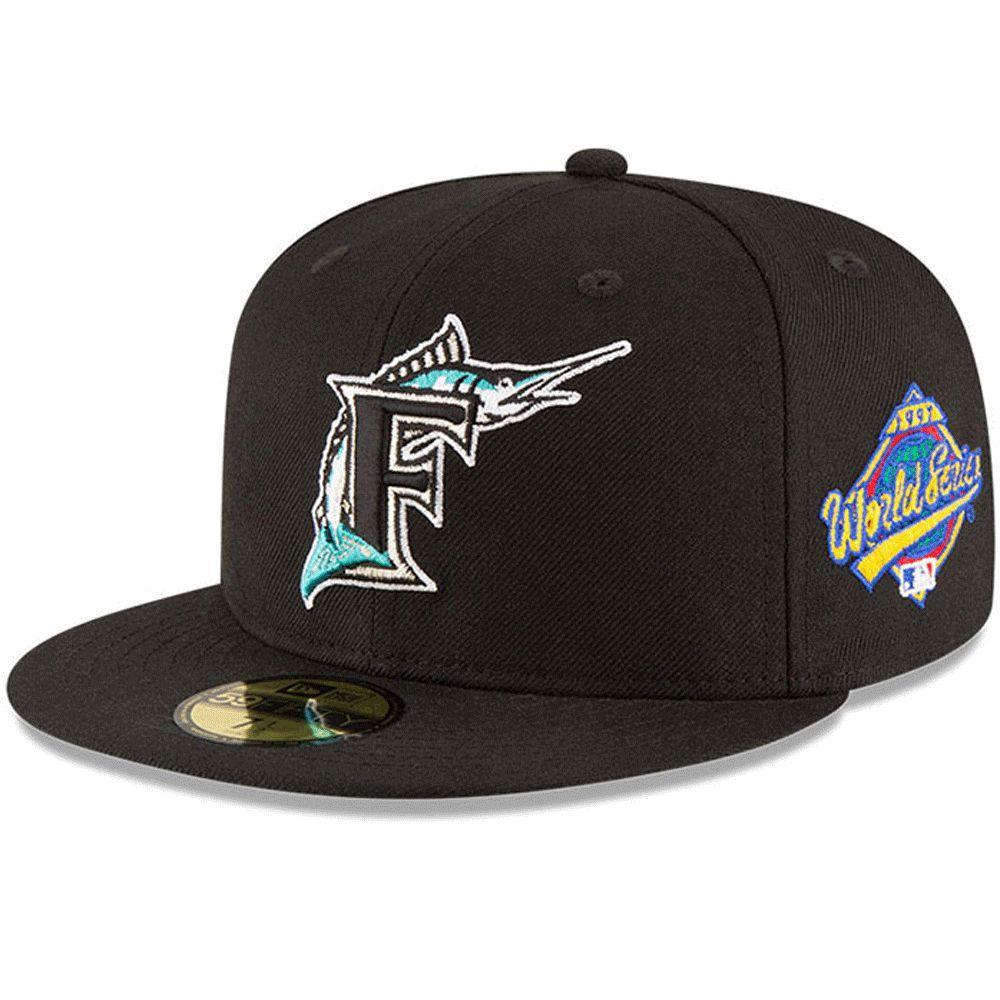 New era popular 59fifty 7 3/8 florida marlins 1997 - 2003 2 world series