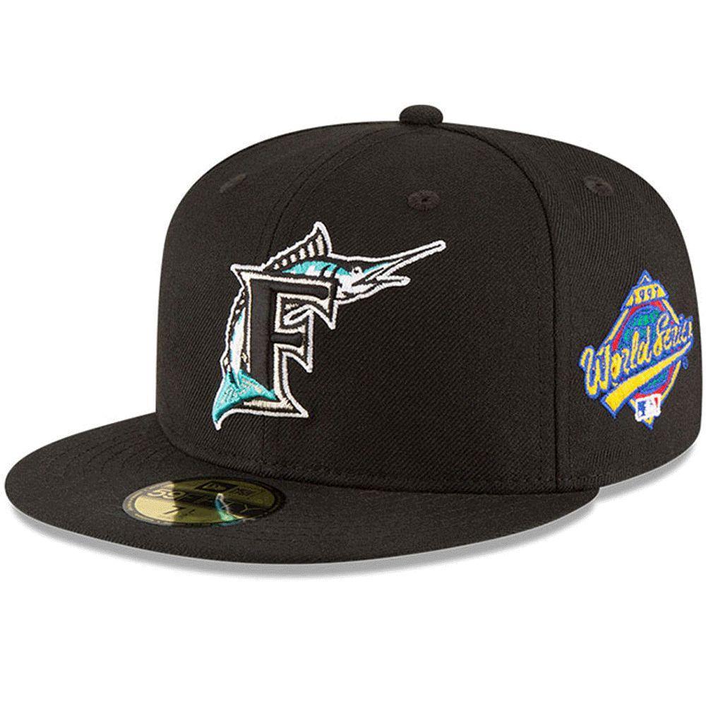 Florida Marlins All Black 1997 World Series Fitted – CAP USA NYC