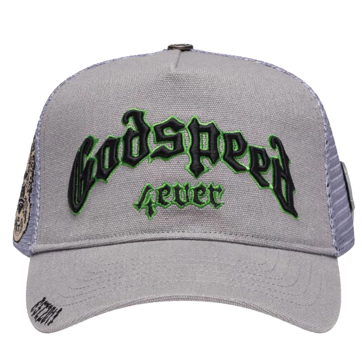 GodSpeed Forever Trucker Hat (Grey/Green) – CAP USA NYC