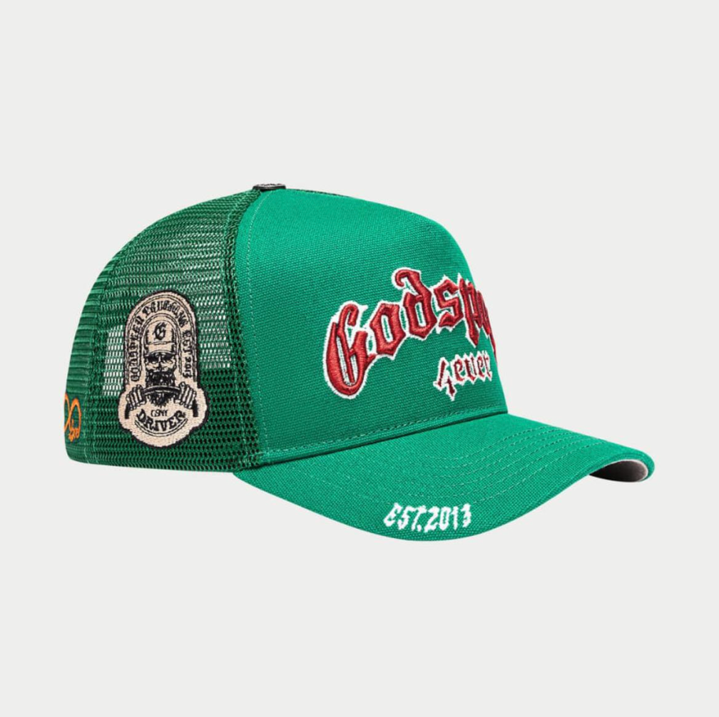 GODSPEED Forever (Green/RED) Trucker Hat – CAP USA NYC