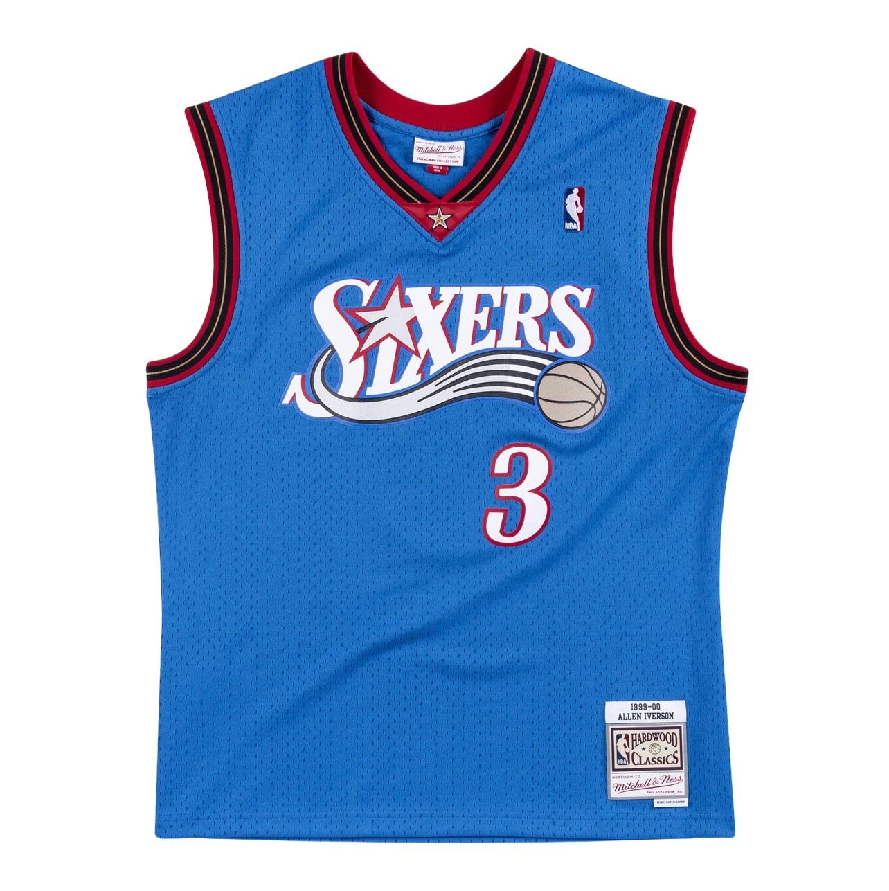 Philadelphia 76ers Alter. 99 00 Iverson Jersey CAP USA NYC