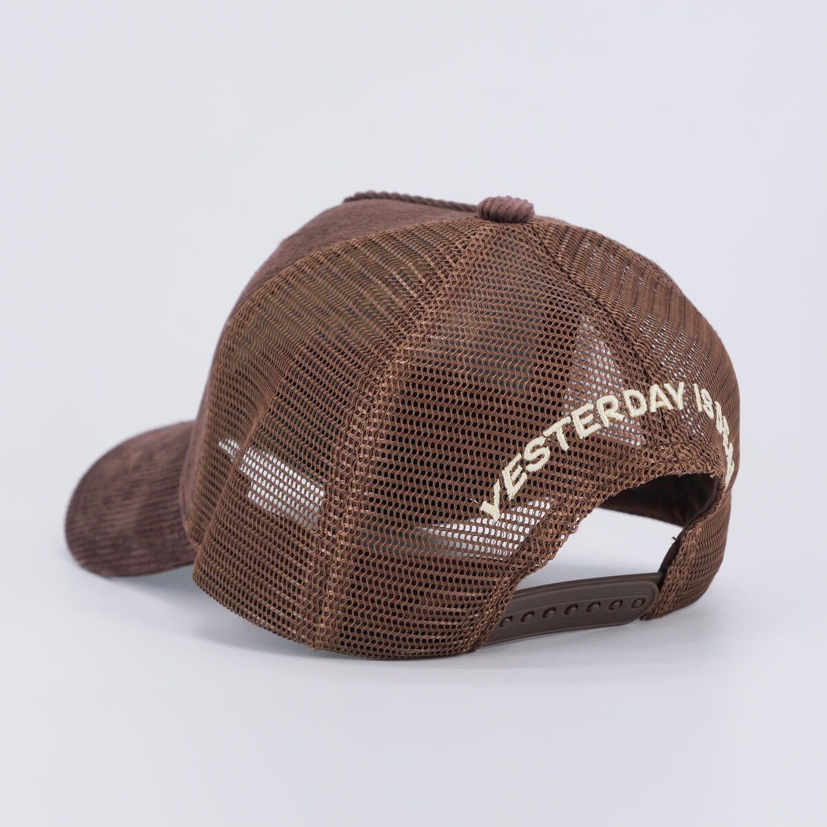 Forgive Yourself For Yesterday Mocha Corduroy Trucker