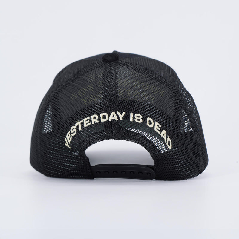 Forgive Yourself For Yesterday Black Corduroy Trucker