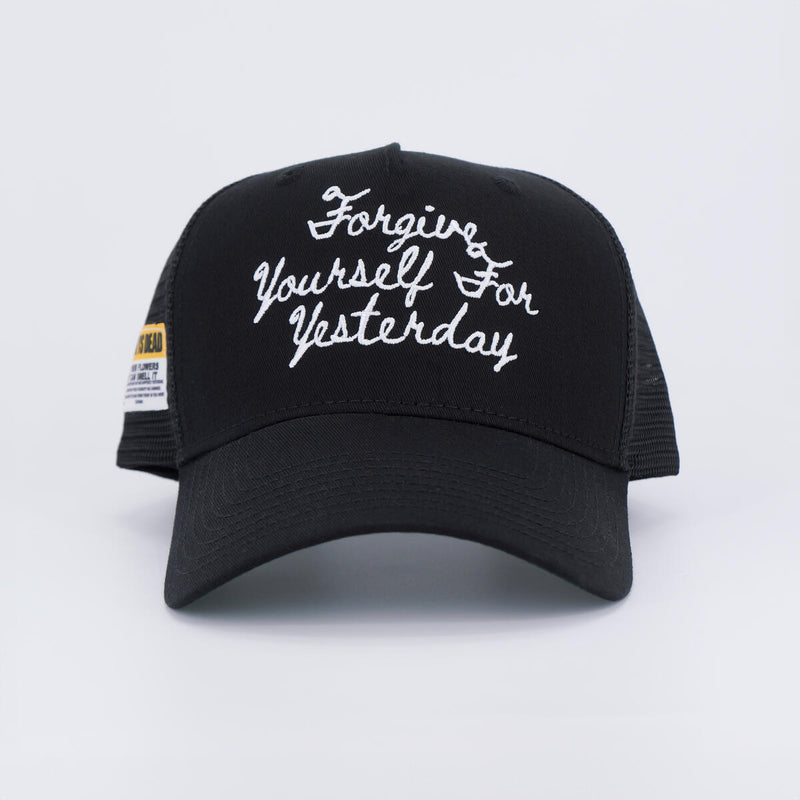 Classic Black Trucker Forgive Yourself For Yesterday