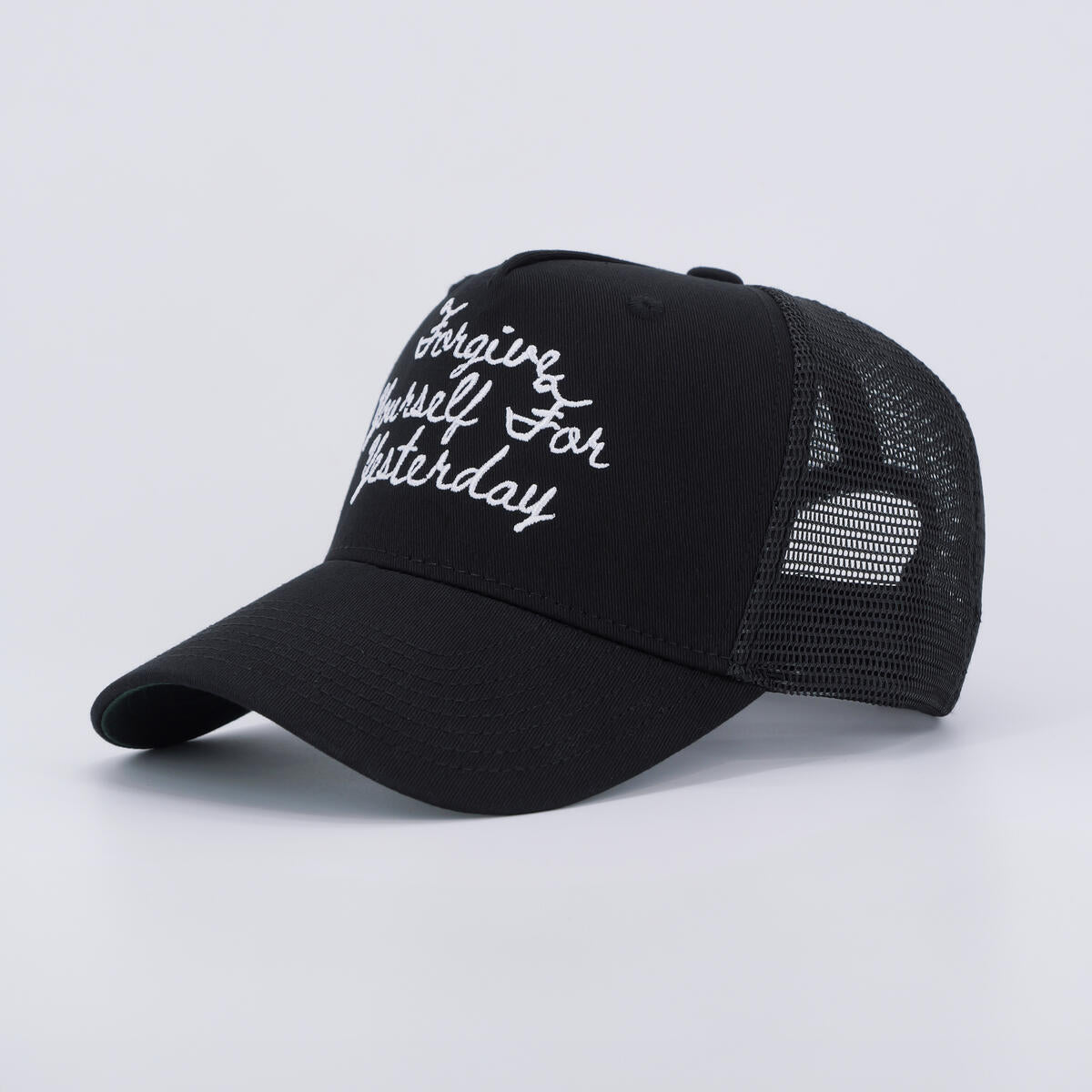 Classic Black Trucker Forgive Yourself For Yesterday
