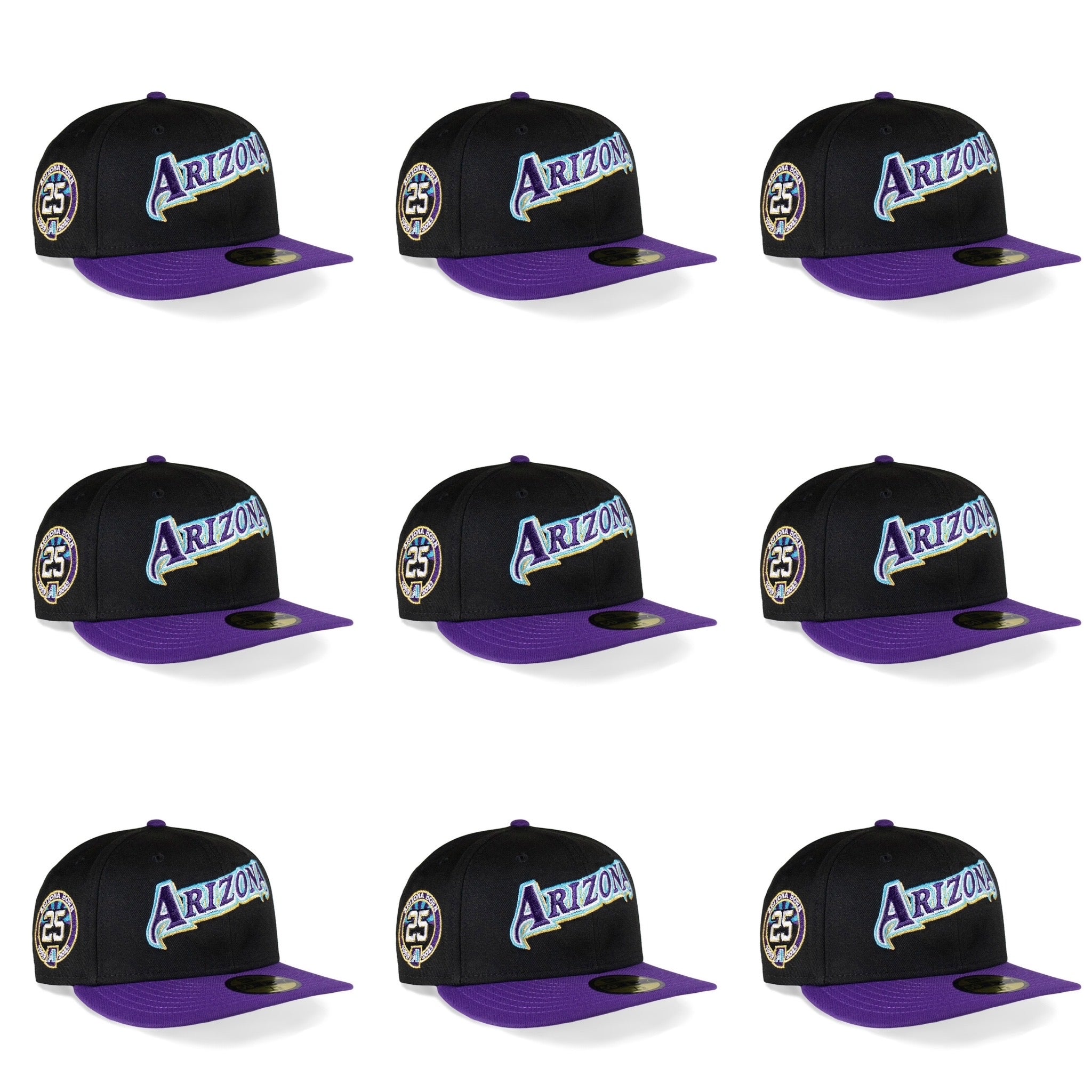 Arizona Diamondbacks Black & Purple Script Grey Uv  25th Anniversary