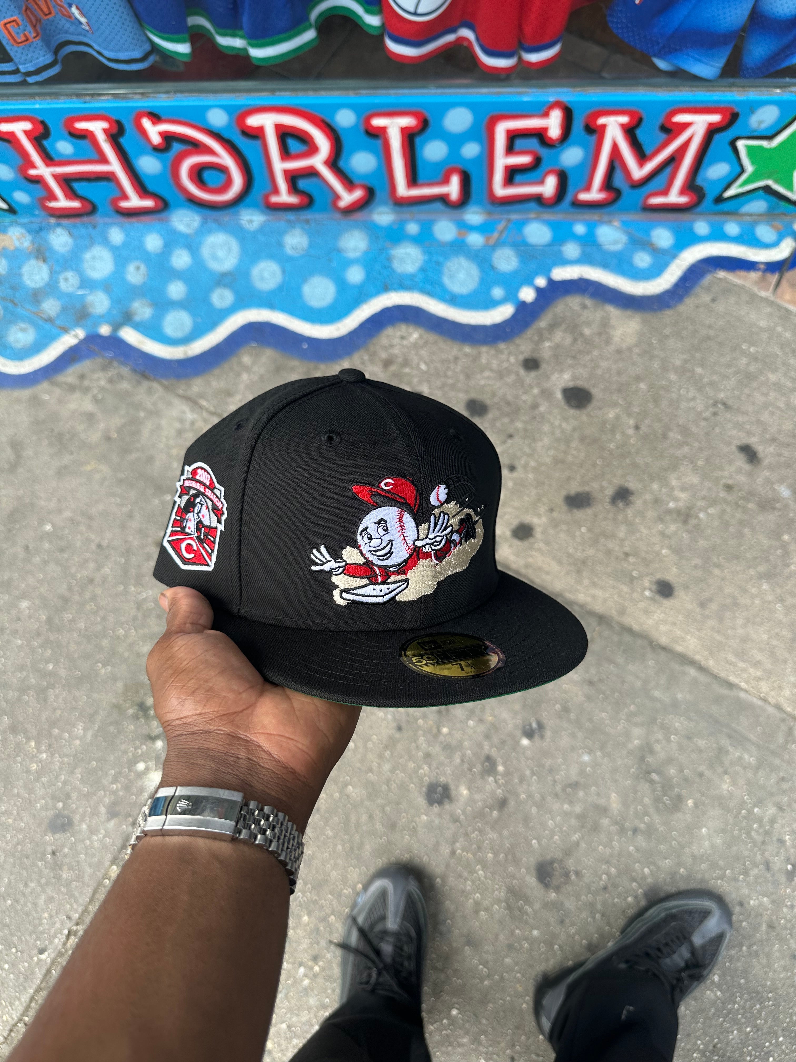 Cincinnati Reds All Black w/ Mascot 2003 Inaugural