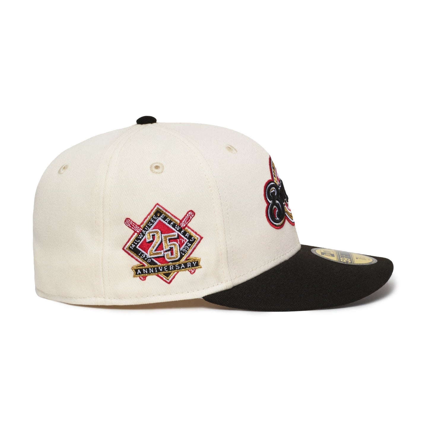 Milwaukee Brewers Creme & Black 25th Anniversary Grey uv