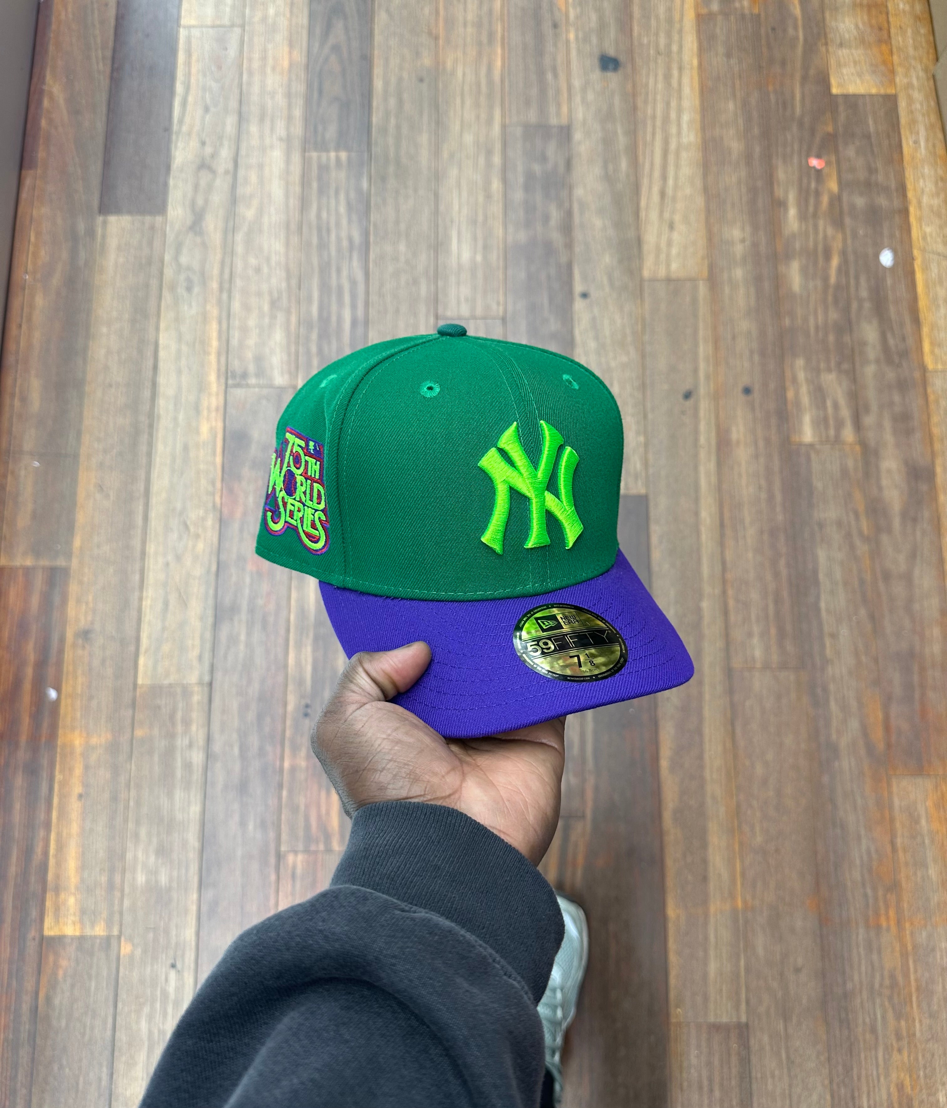New York Yankees Green and Purple 75th World Series