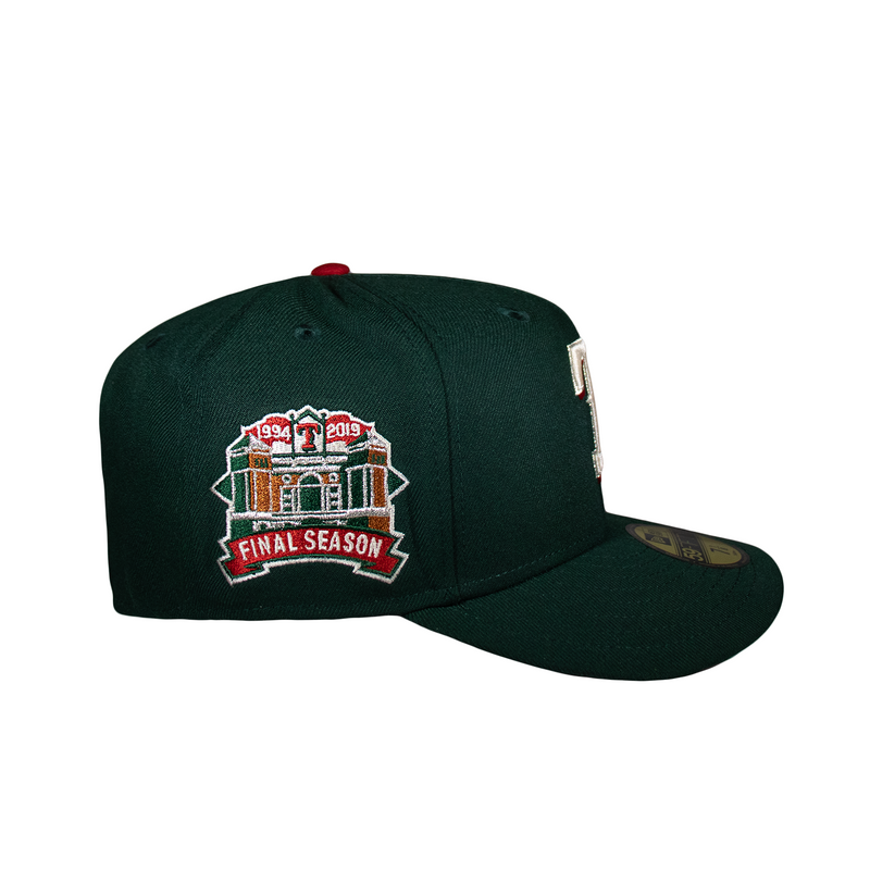 Texas Rangers All Dark Green Creme Logo 2019