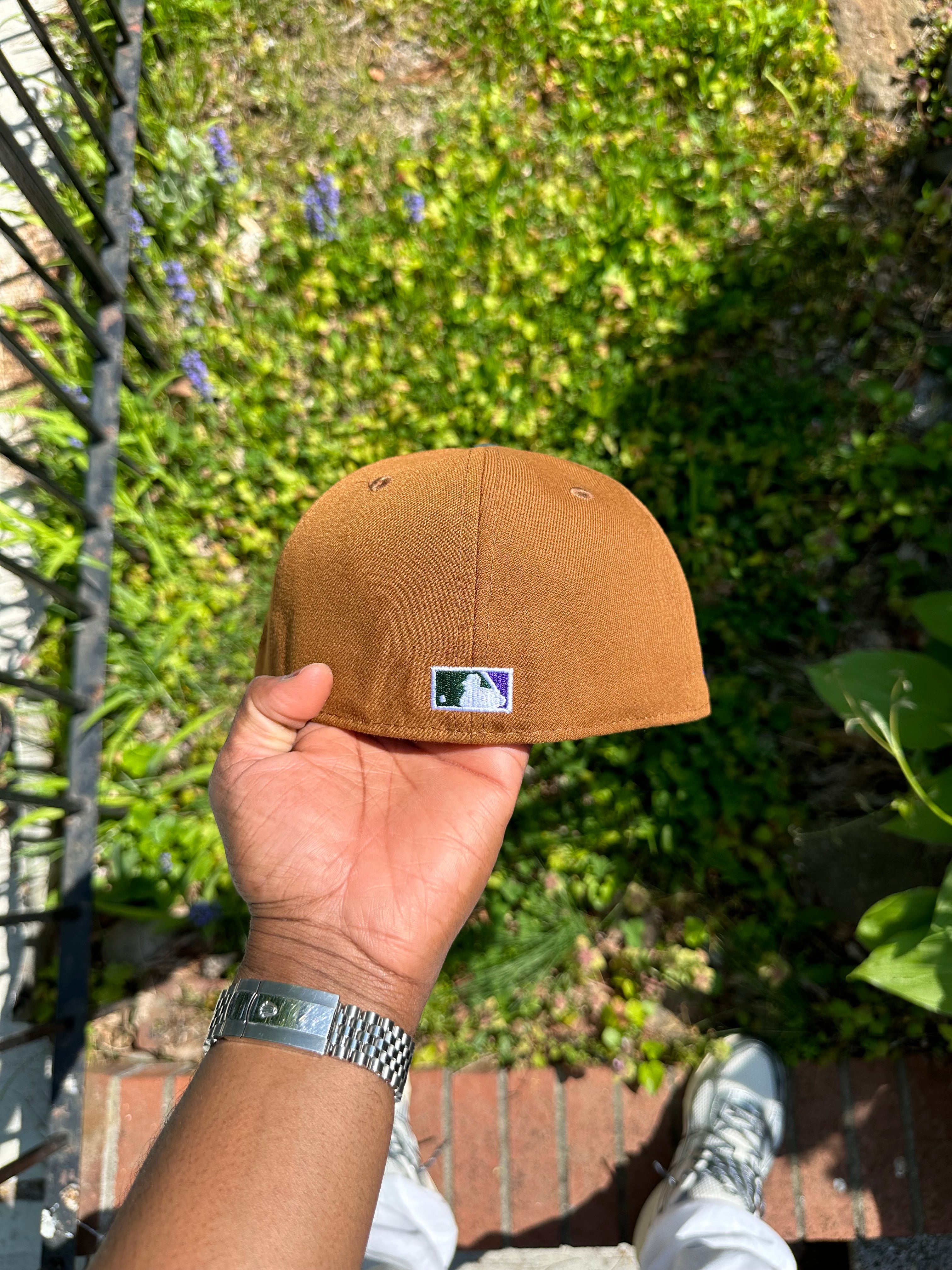 Oakland Athletics Wheat & Purple Stomper Logo 40 Years