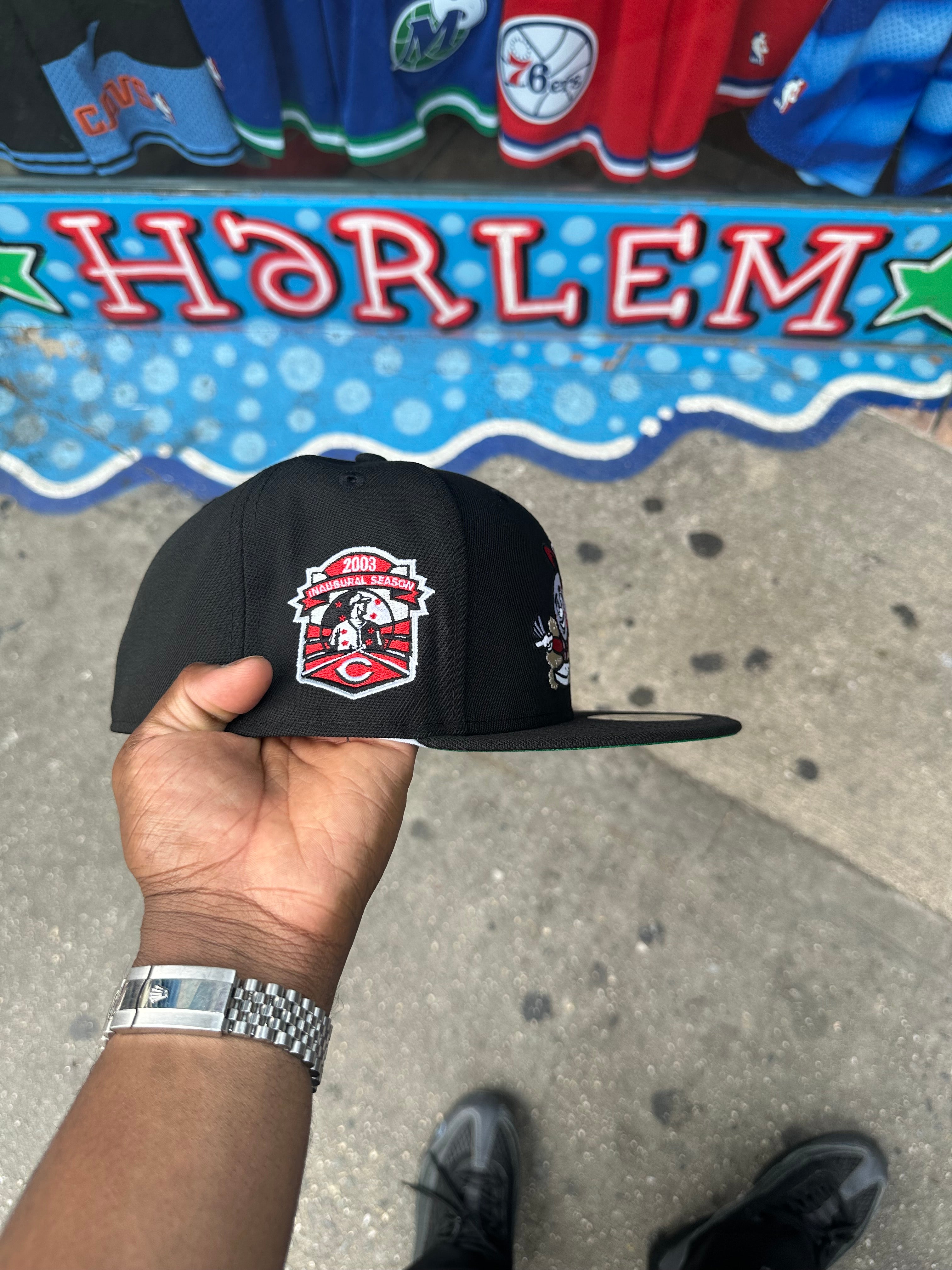 Cincinnati Reds All Black w/ Mascot 2003 Inaugural