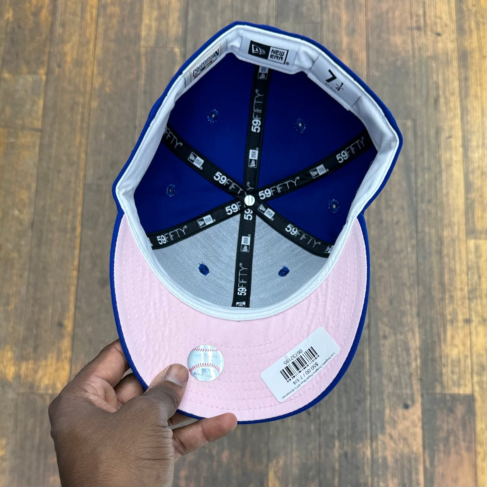 Pink Brim Light Blue Fitted Hat Ny New Era New York Yankees World