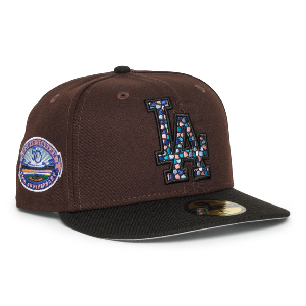 Los Angeles Dodgers Brown and Black Stain Glass 50Th Anniversary
