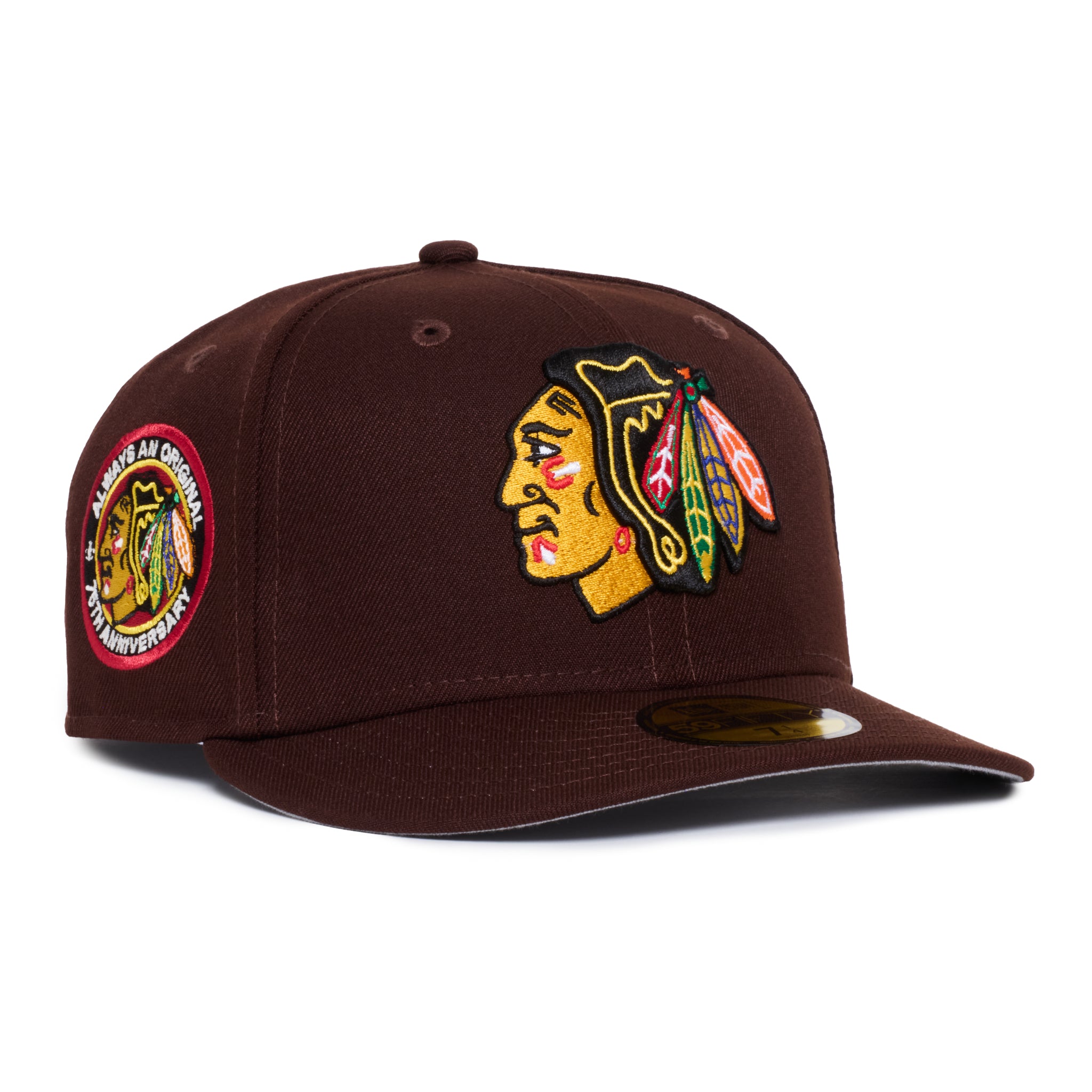Chicago Black Hawks Dark Brown 75Th Anniversary