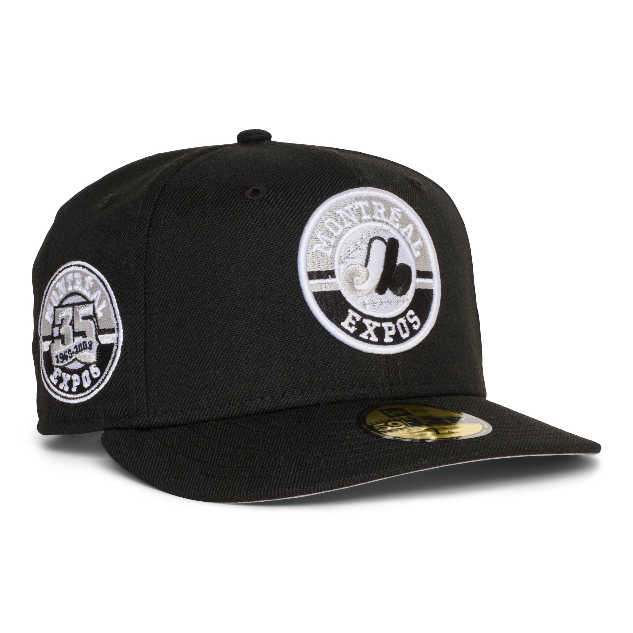 Montreal Expos All Black White Grey Logo 35 Years