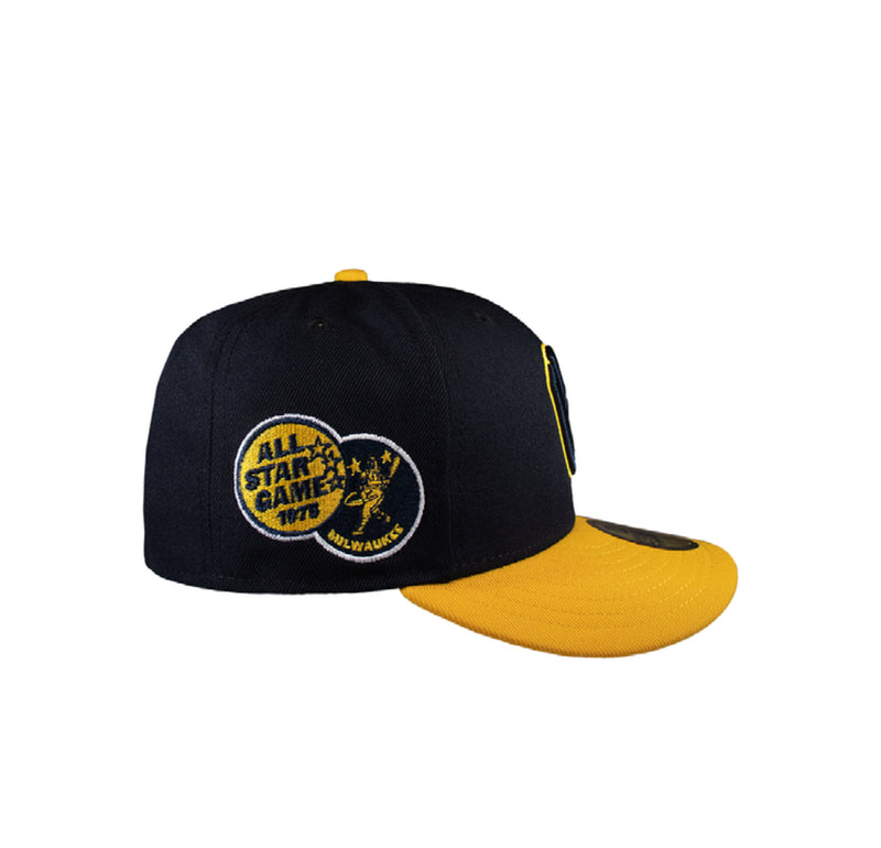 Milwaukee Brewers Navy and A-Gold Yellow 1975 All Star Game