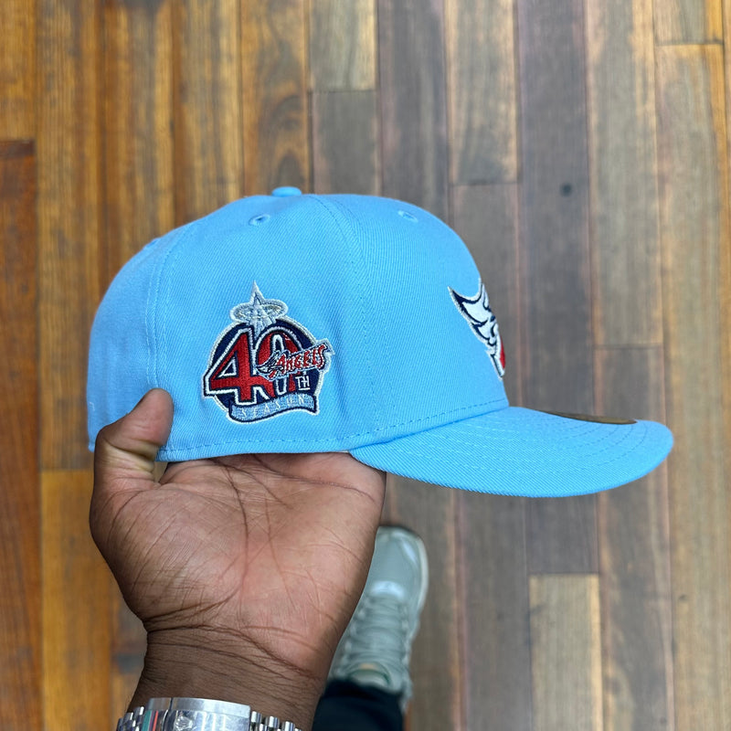 Anaheim Angels All Sky Blue Red Logo 40th Anniversary