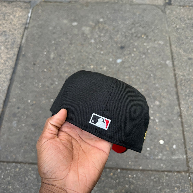 Anaheim Angels Winged Font Logo Red Outline 40Th Anniversary