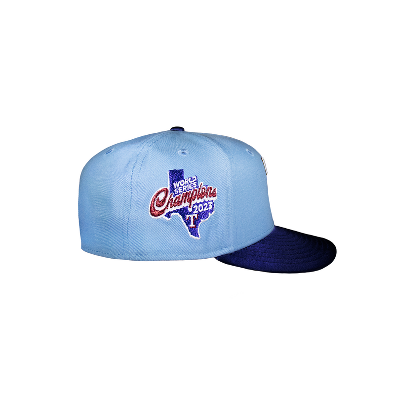 Texas Rangers Sky Blue and Satin Royal 23 World Series – CAP USA NYC