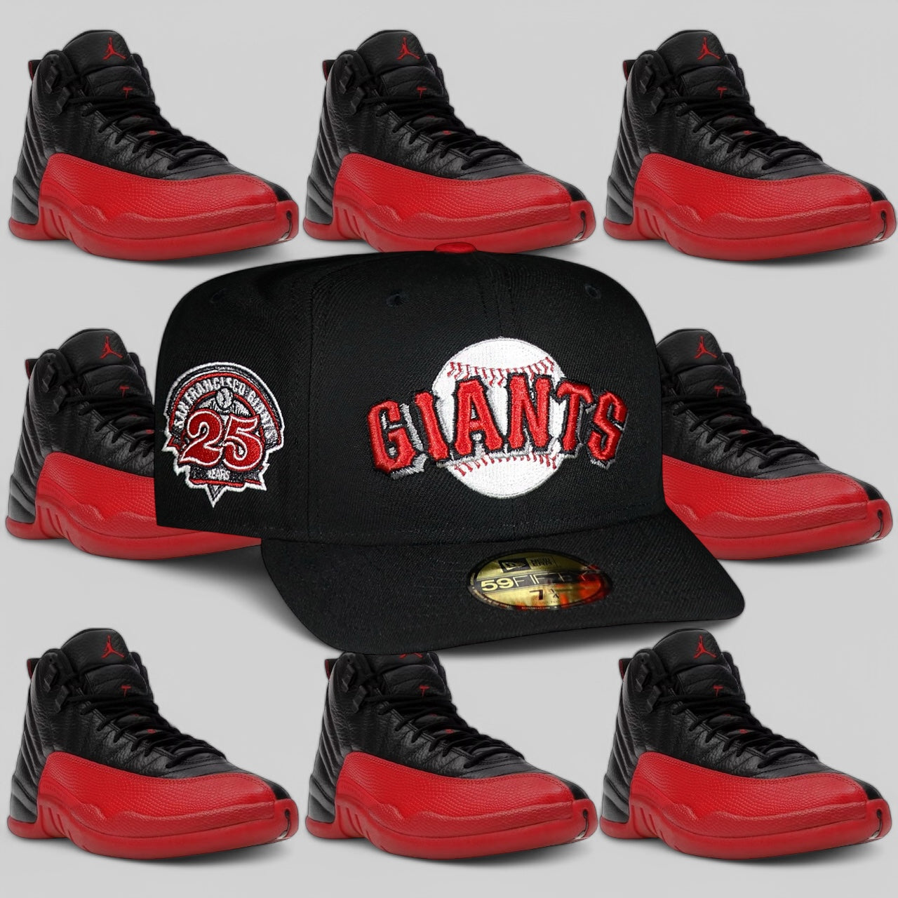 San Francisco Giants All Black w/ Red UV 25 Years