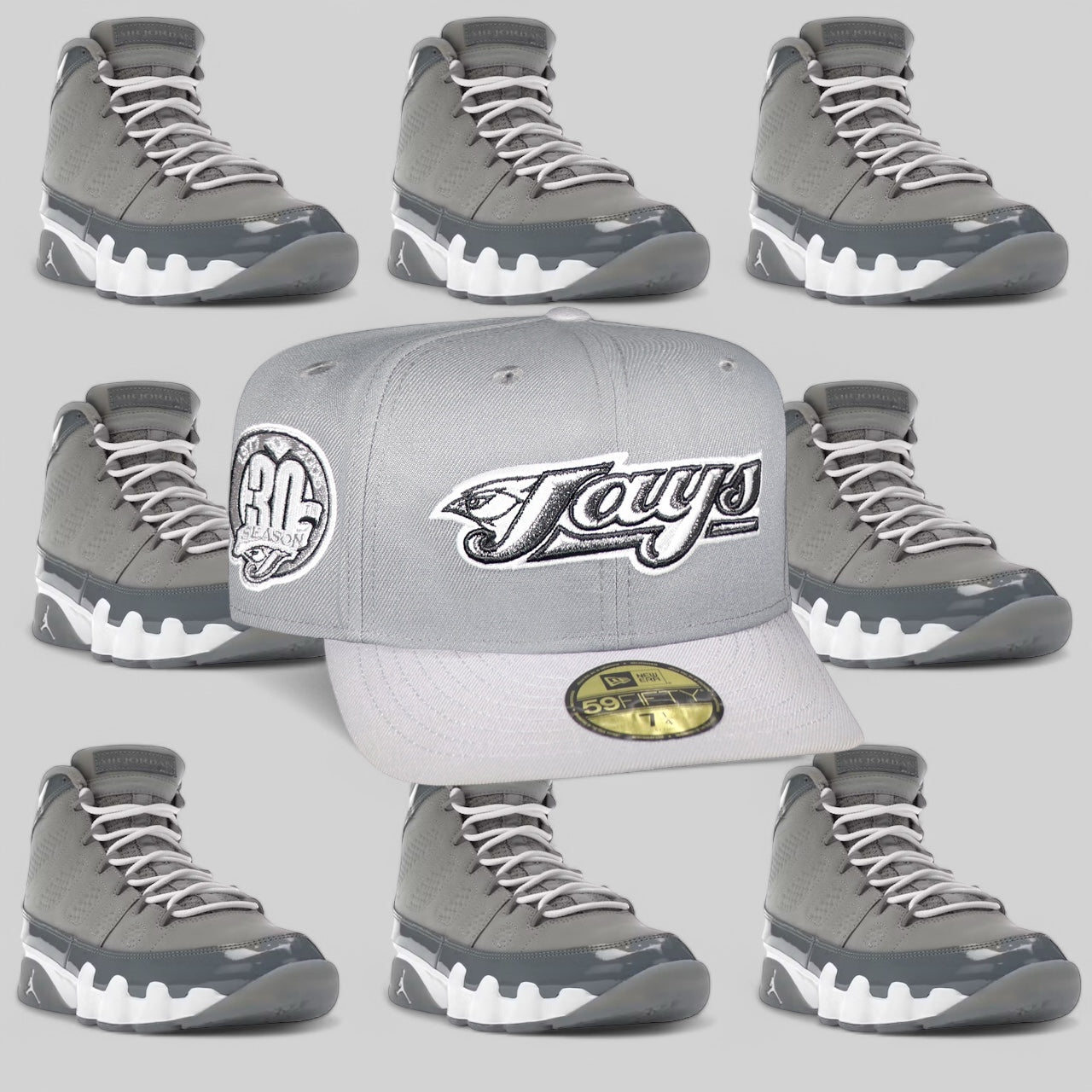 Toronto Blue Jays Dark Grey and Grey 30Th Anniversary