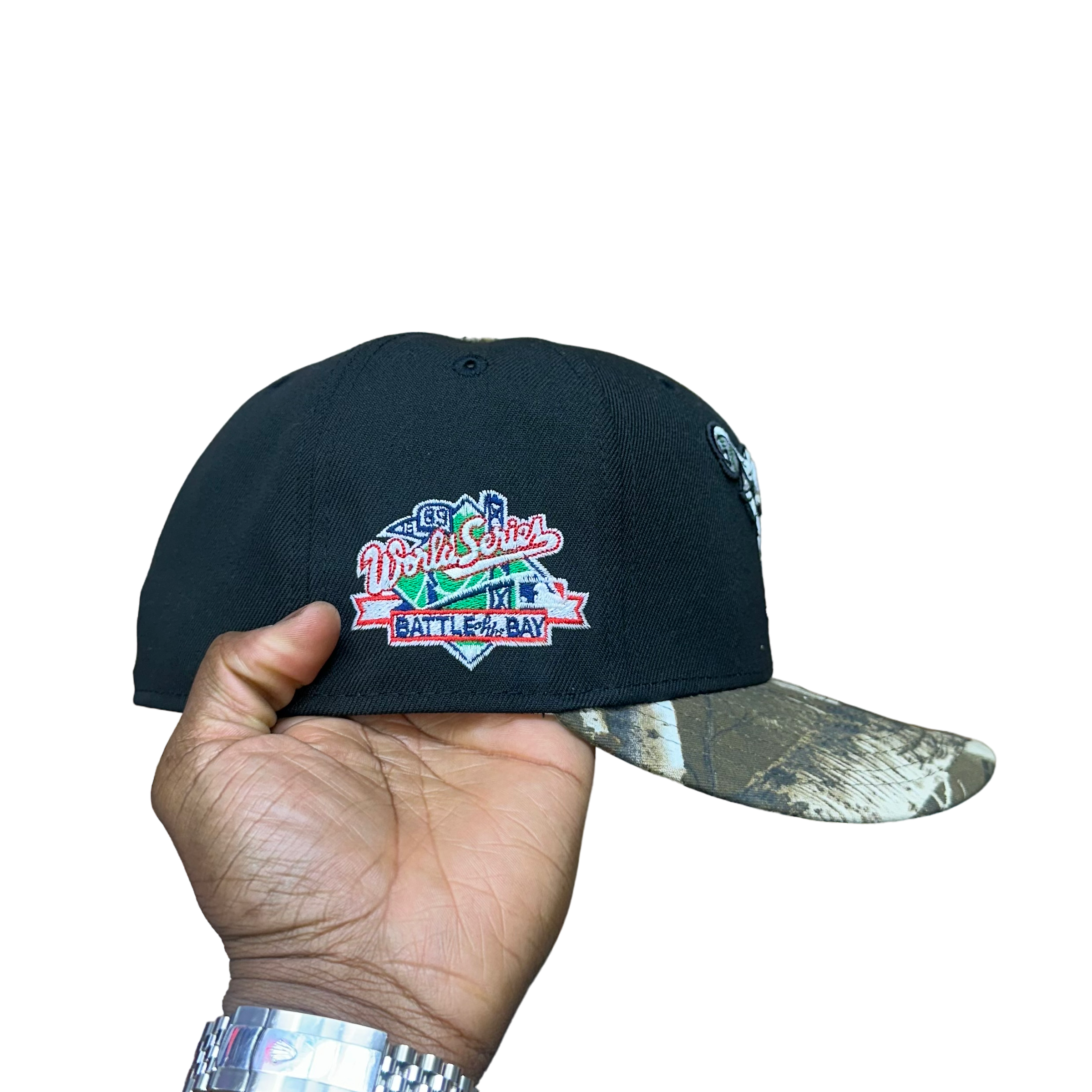 Oakland Athletics Black w/ Stomper and Real Tree 1989 Battle of The Bay