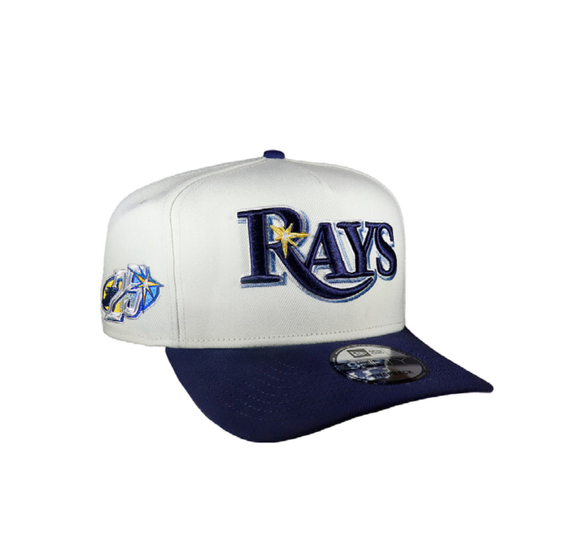 Tampa Bay Rays Creme & Purple 950 AFrame 25Th Snap Back