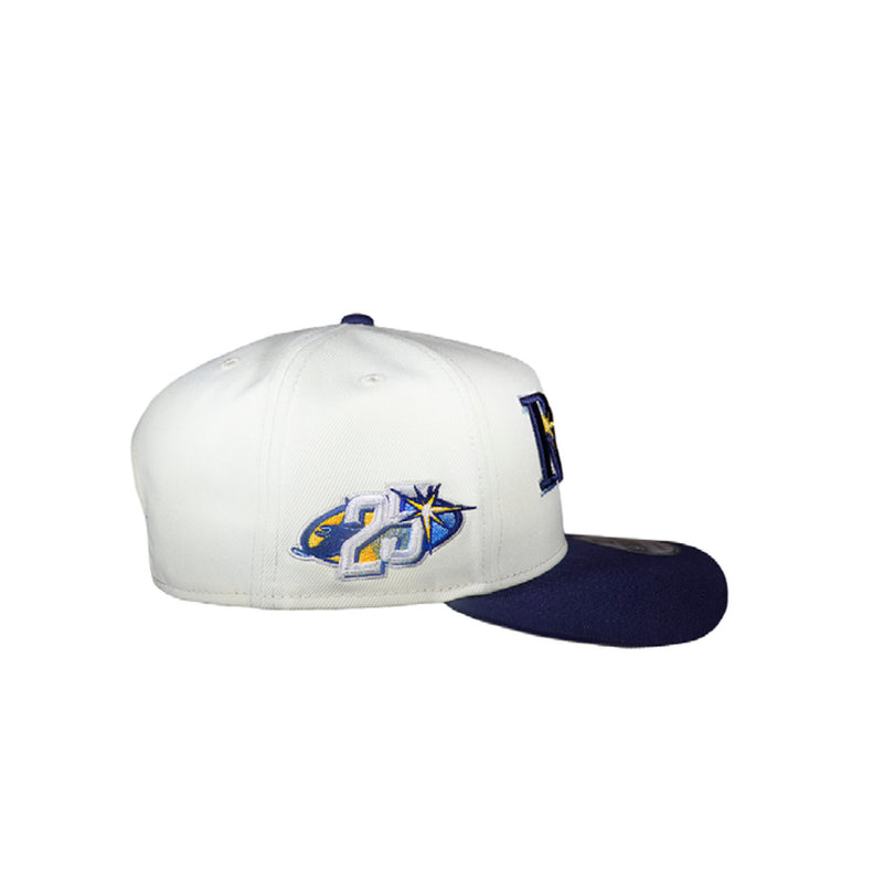 Tampa Bay Rays Creme & Purple 950 AFrame 25Th Snap Back