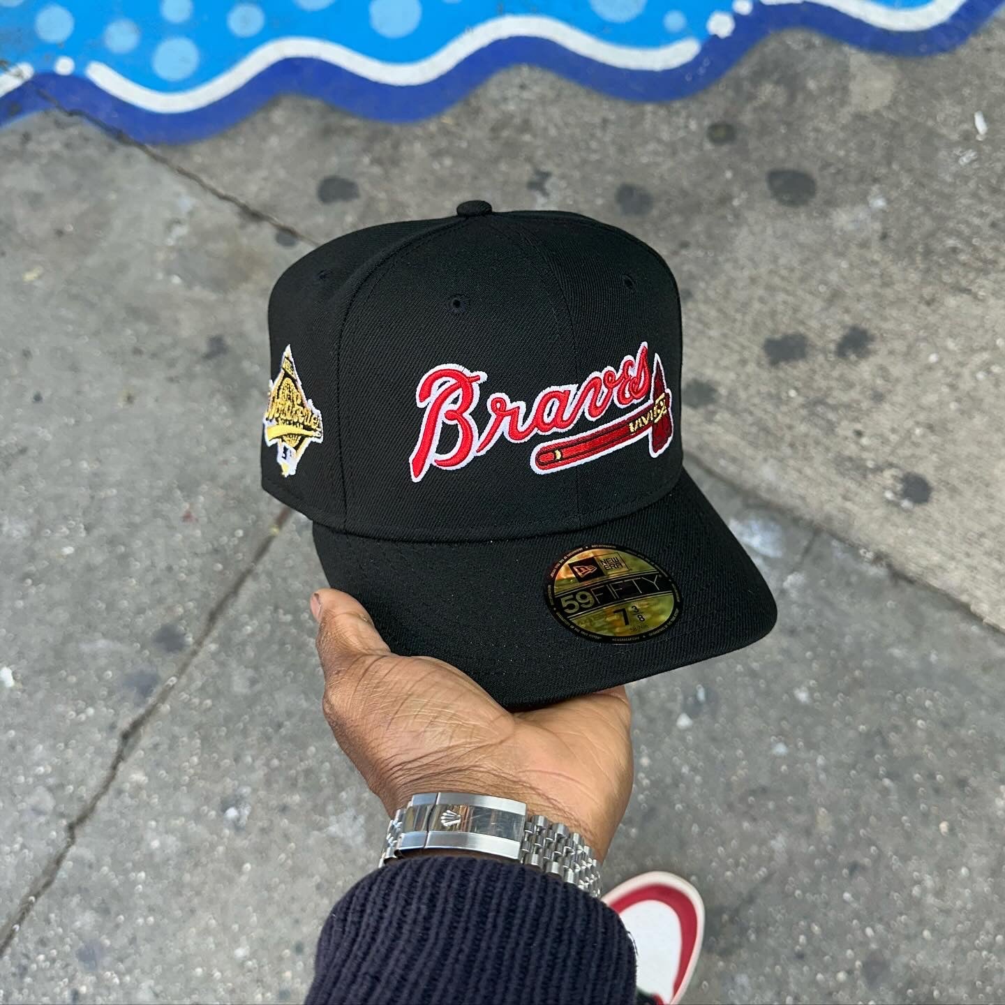 Atlanta Braves All Black Script Logo 1995 World Series – CAP USA NYC