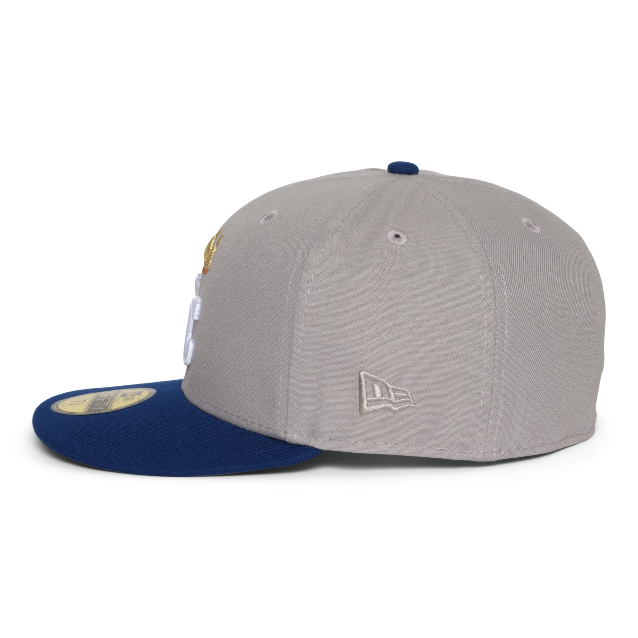 Kansas City Royals Grey and Royal Blue Gold Crown 50th Anniversary