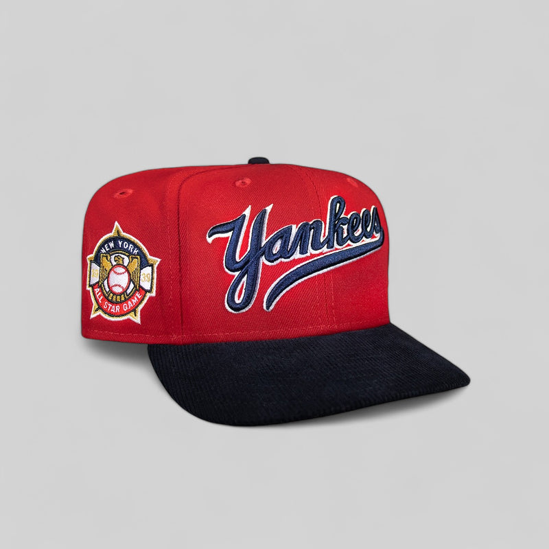 New York Yankees Red and Navy Corduroy Script 1939 ASG