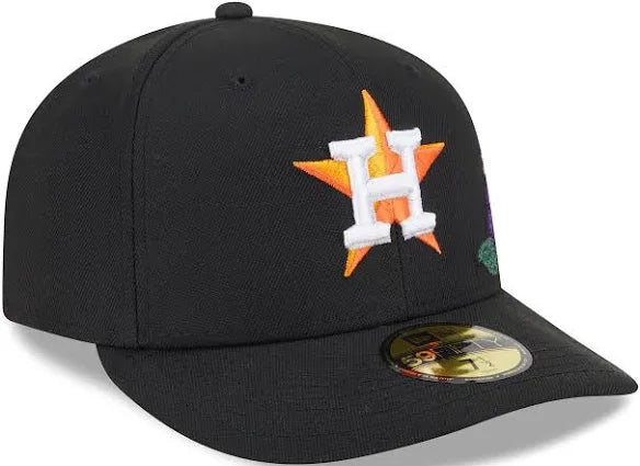 Houston Astros Black Floral Chain Stitch Green UV