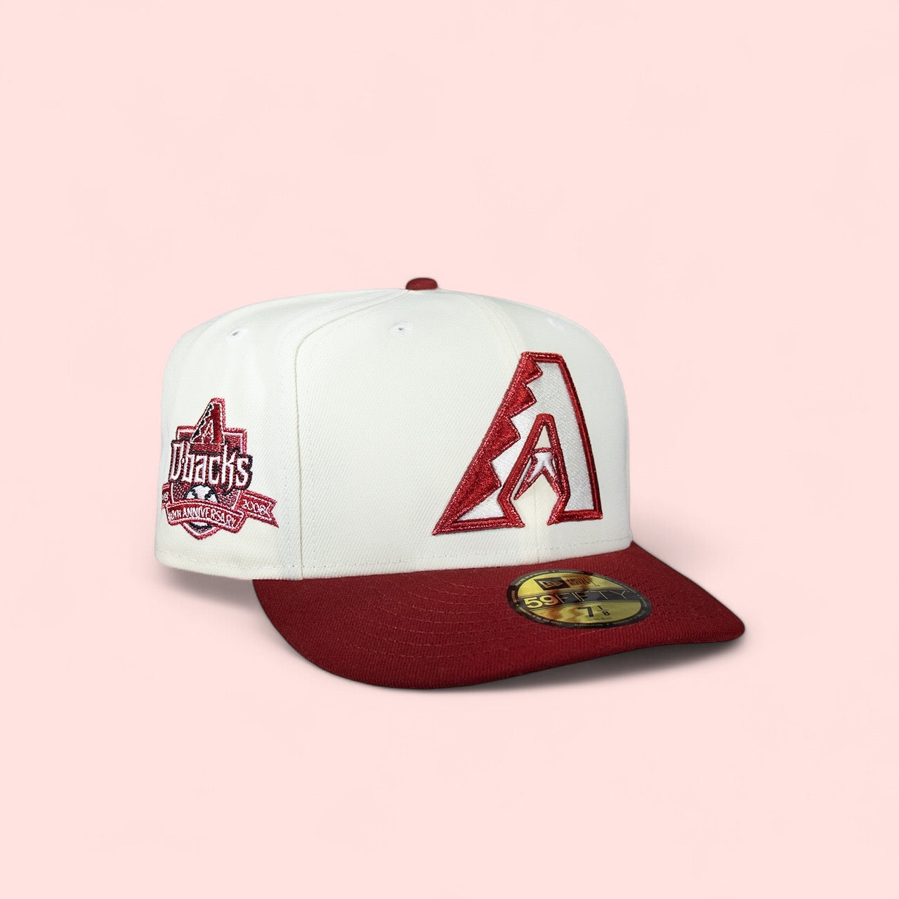 Arizona Diamond Backs Creme White and Burgundy