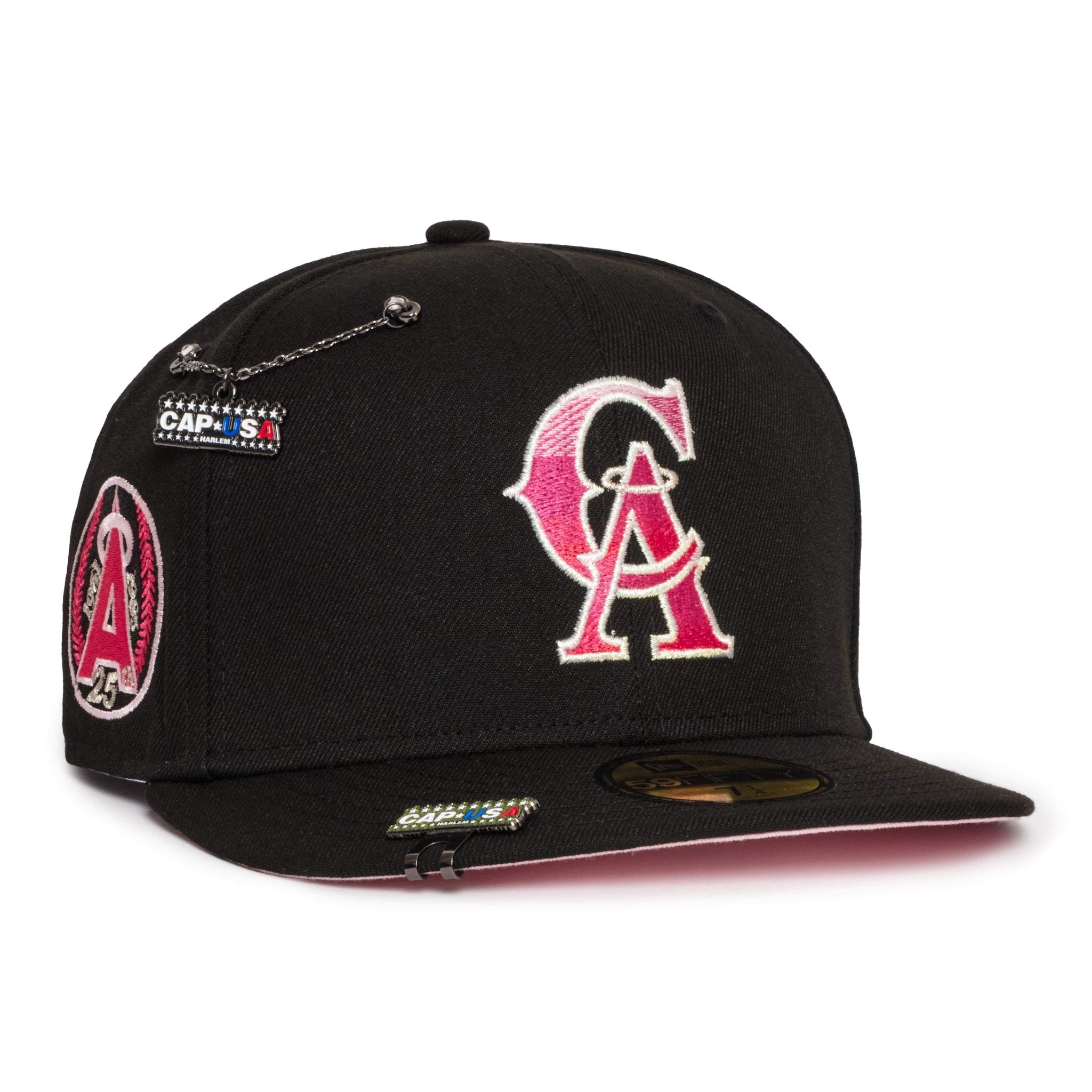California Angels Pink Gradient Logo 25 Years Pink UV