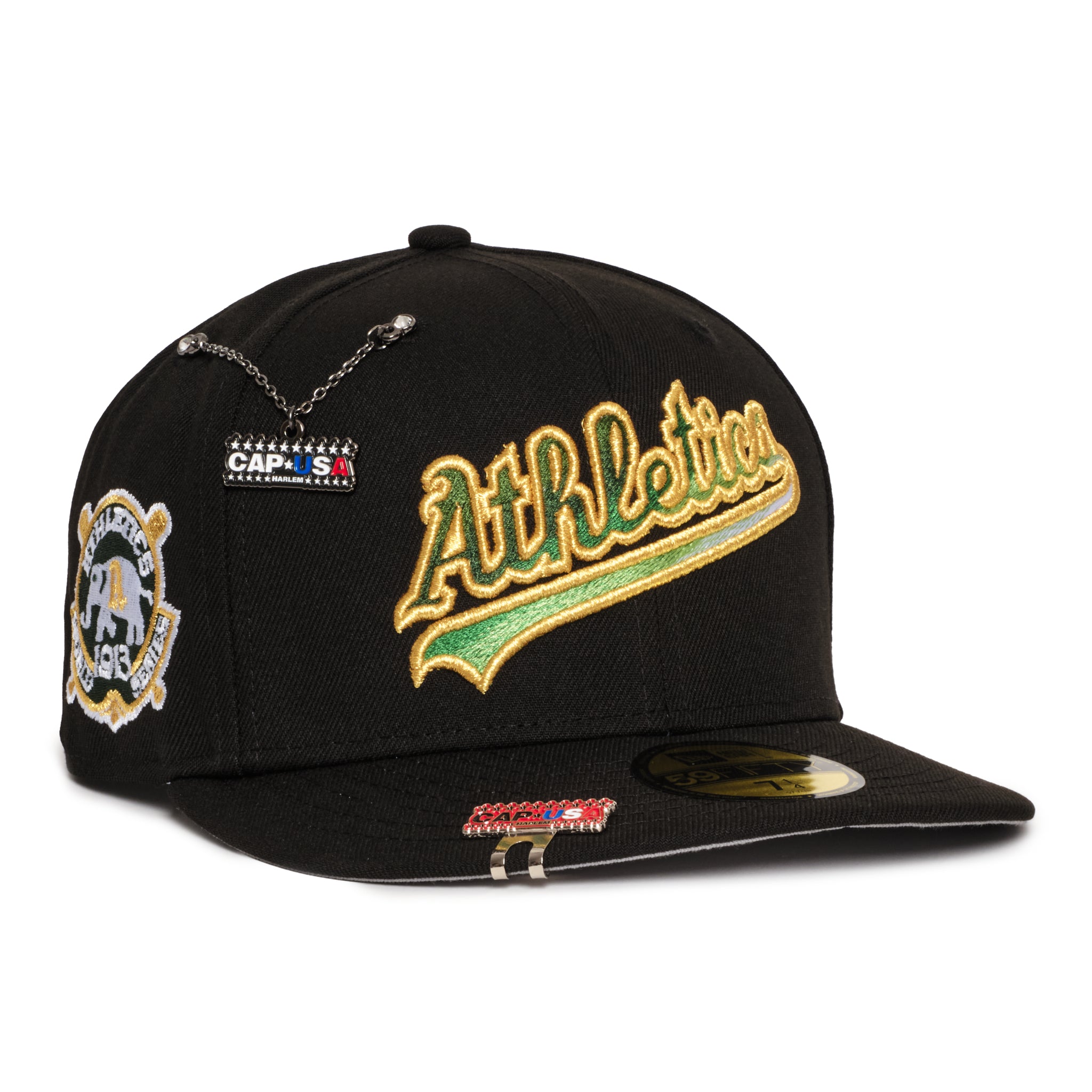 Oakland Athletics Black Script 1913 World Series Grey uv