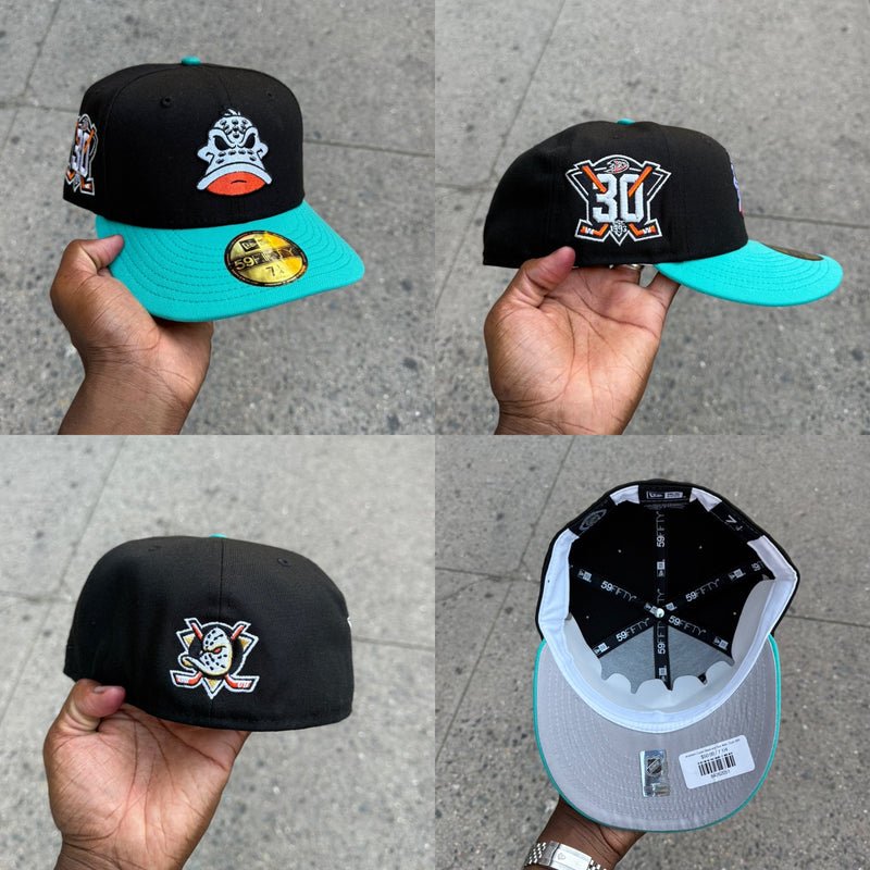 Anaheim Ducks Black and Teal Alter. Duck 30th