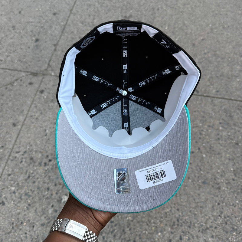 Anaheim Ducks Black and Teal Alter. Duck 30th