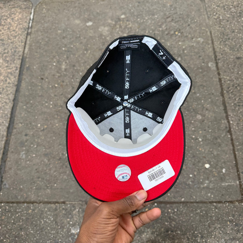 Anaheim Angels Winged Font Logo Red Outline 40Th Anniversary