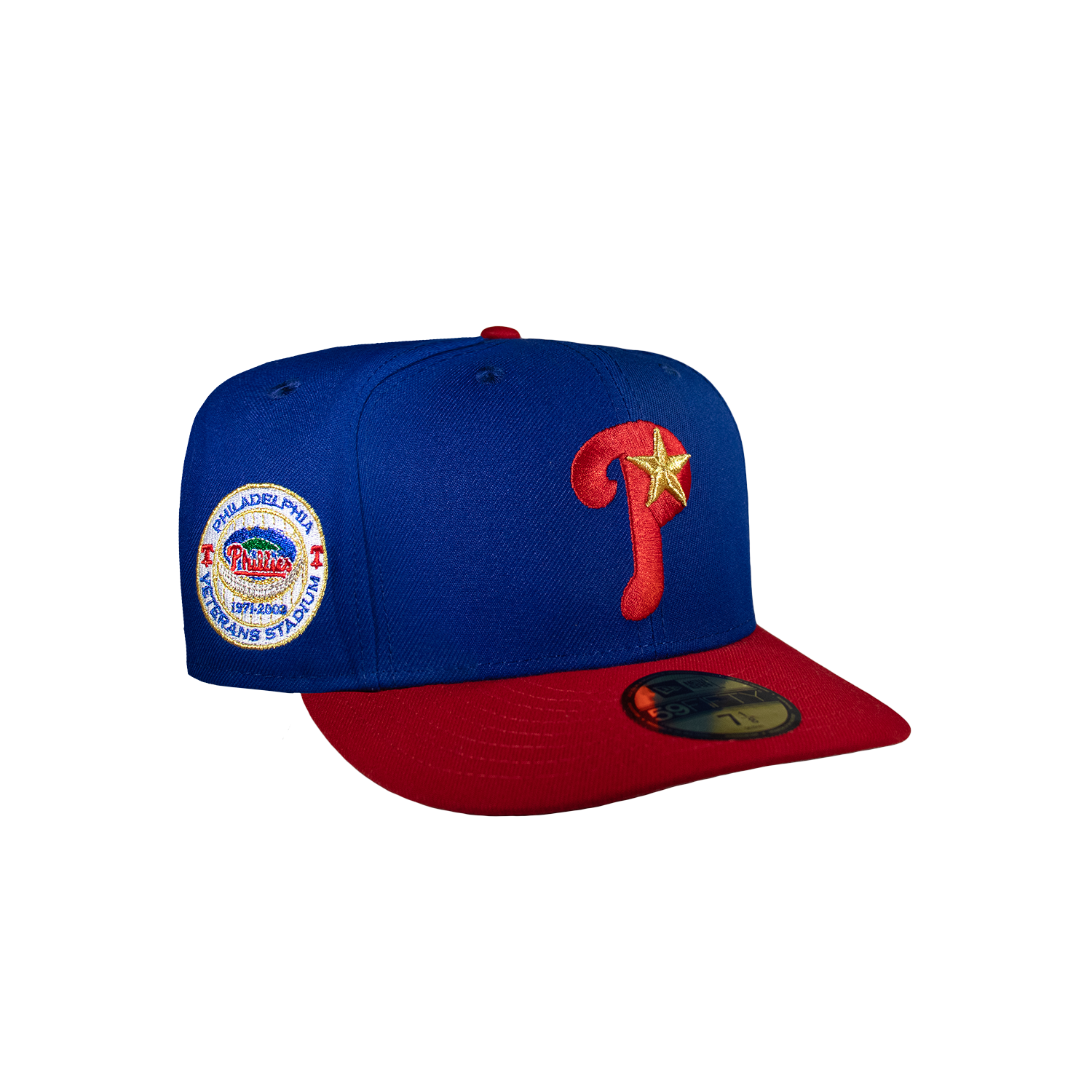 Philadelphia Phillies Royal Blue and Red Gold Star Vet Stadium