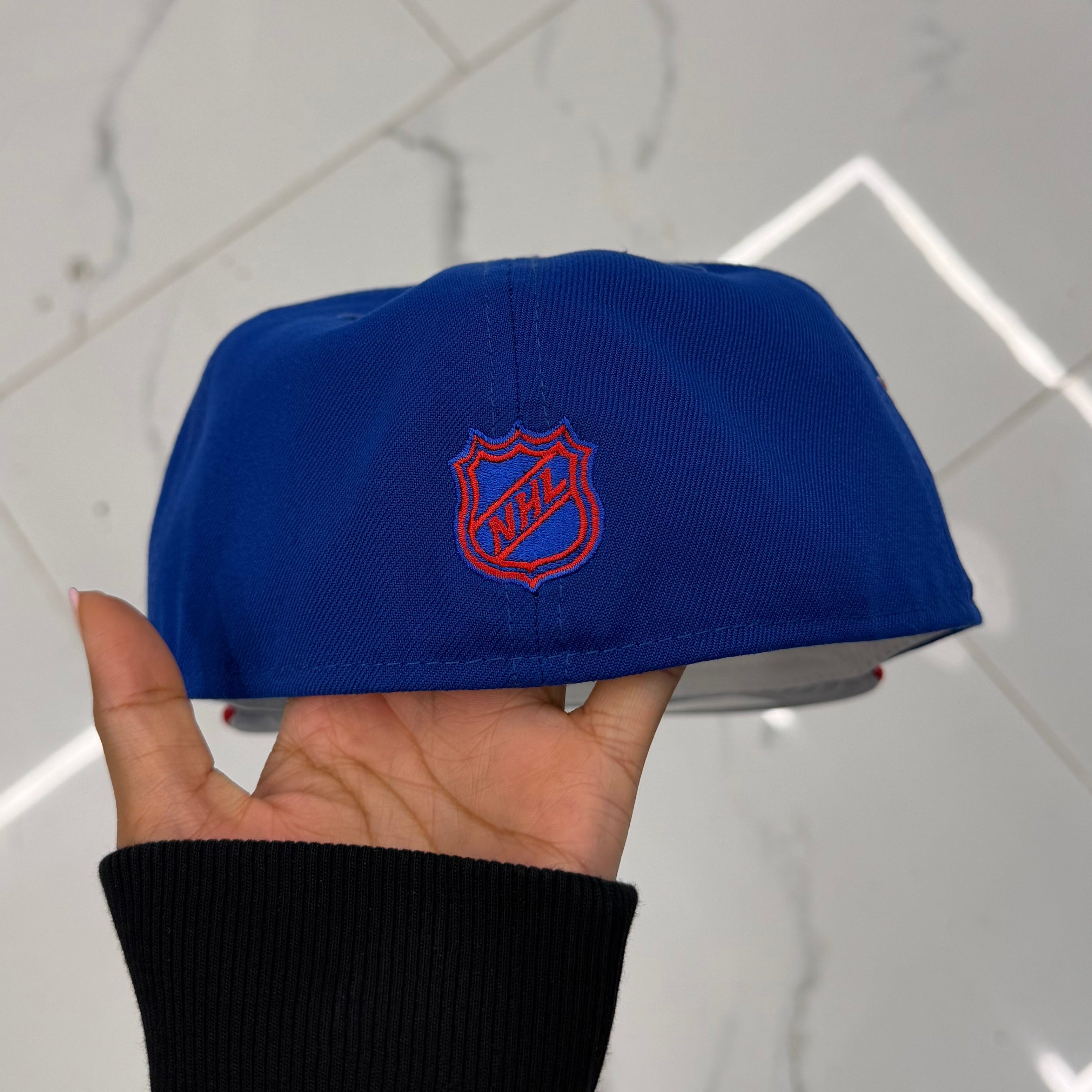 Anaheim Ducks Royal Blue and Red 10 Years Anniversary
