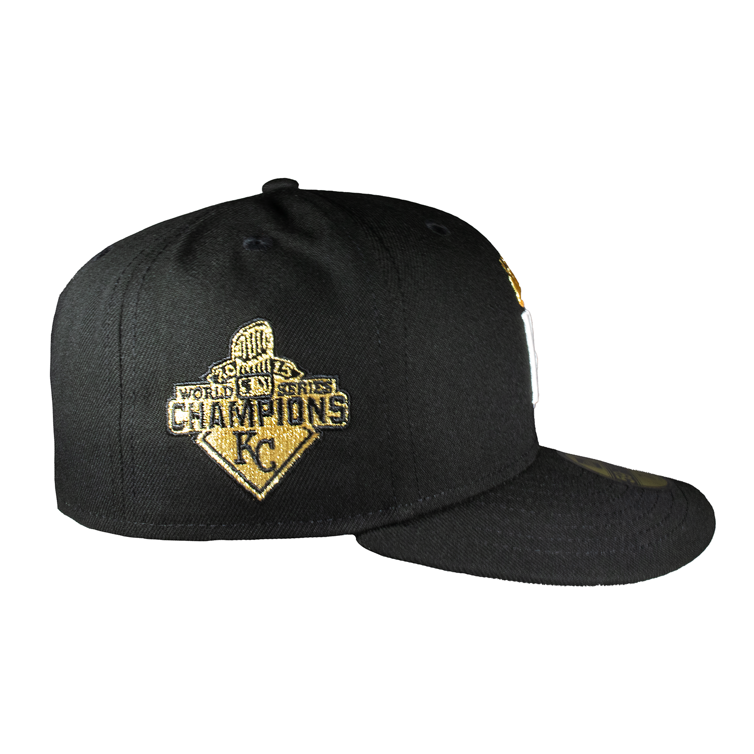 Kansas City Royals All Black Gold Crown 2015 Champions