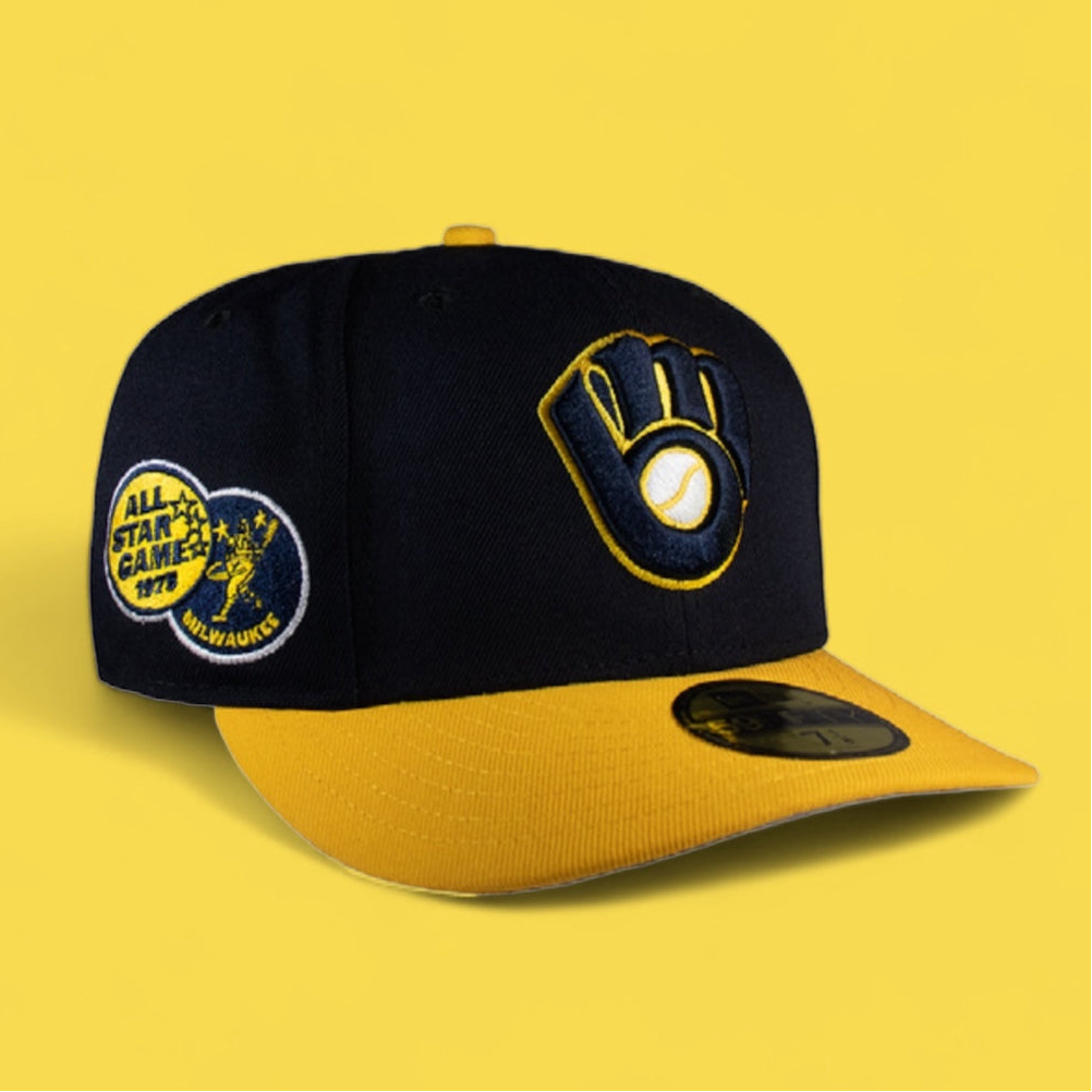 Milwaukee Brewers Navy and A-Gold Yellow 1975 All Star Game