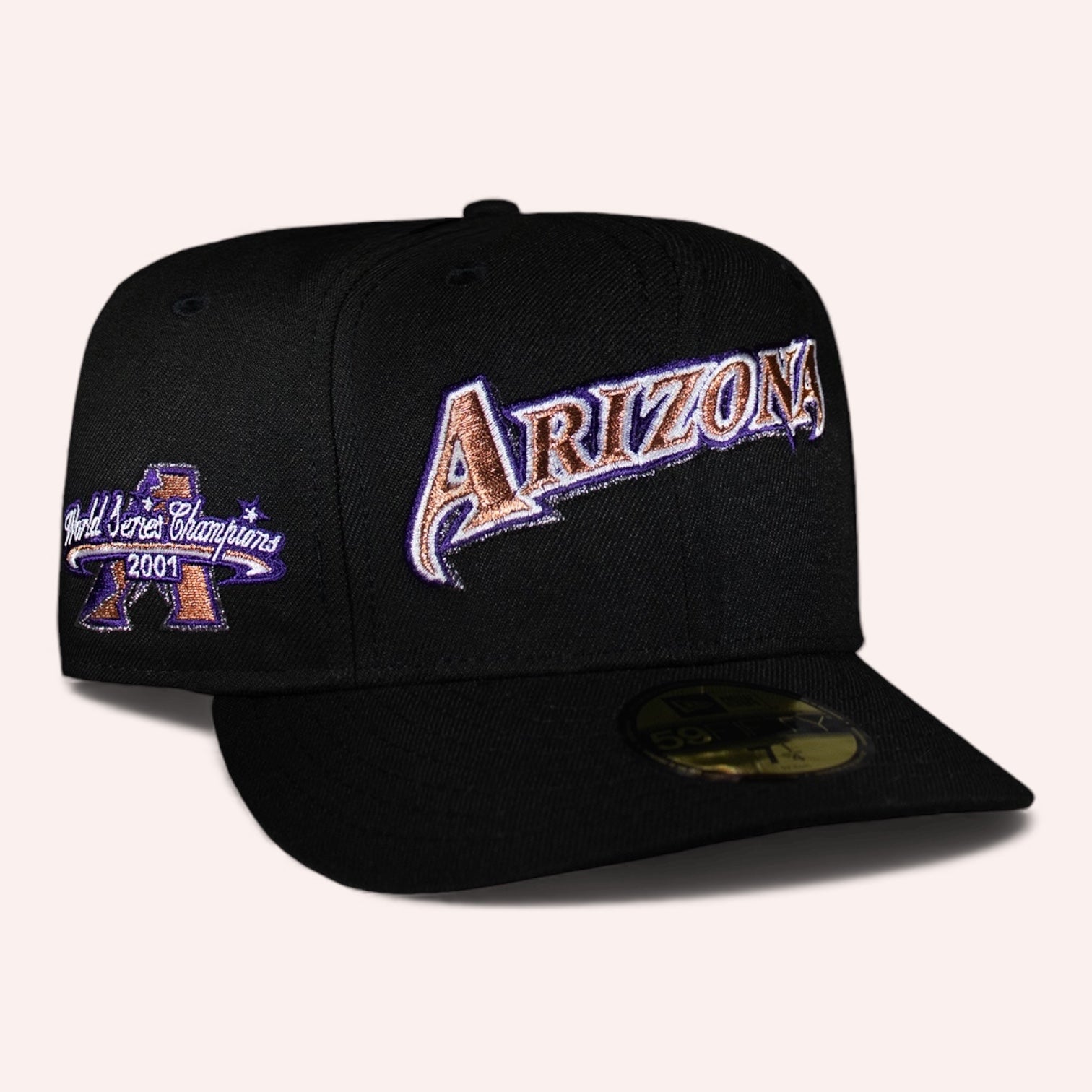 Arizona Diamond Backs Script Copper Logo All Black