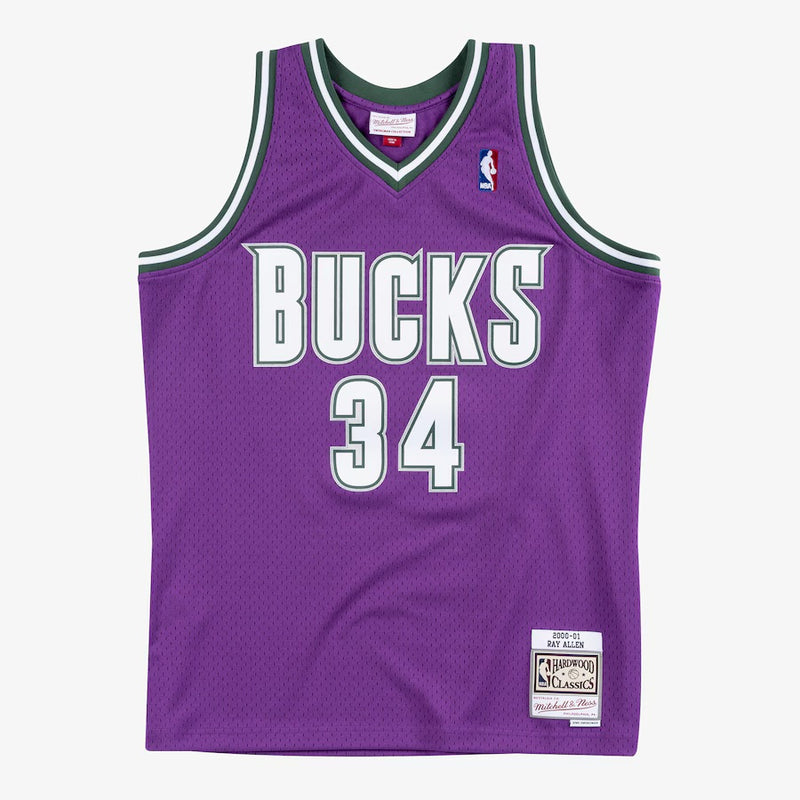 Milwaukee Bucks Purple Ray Allen Jersey