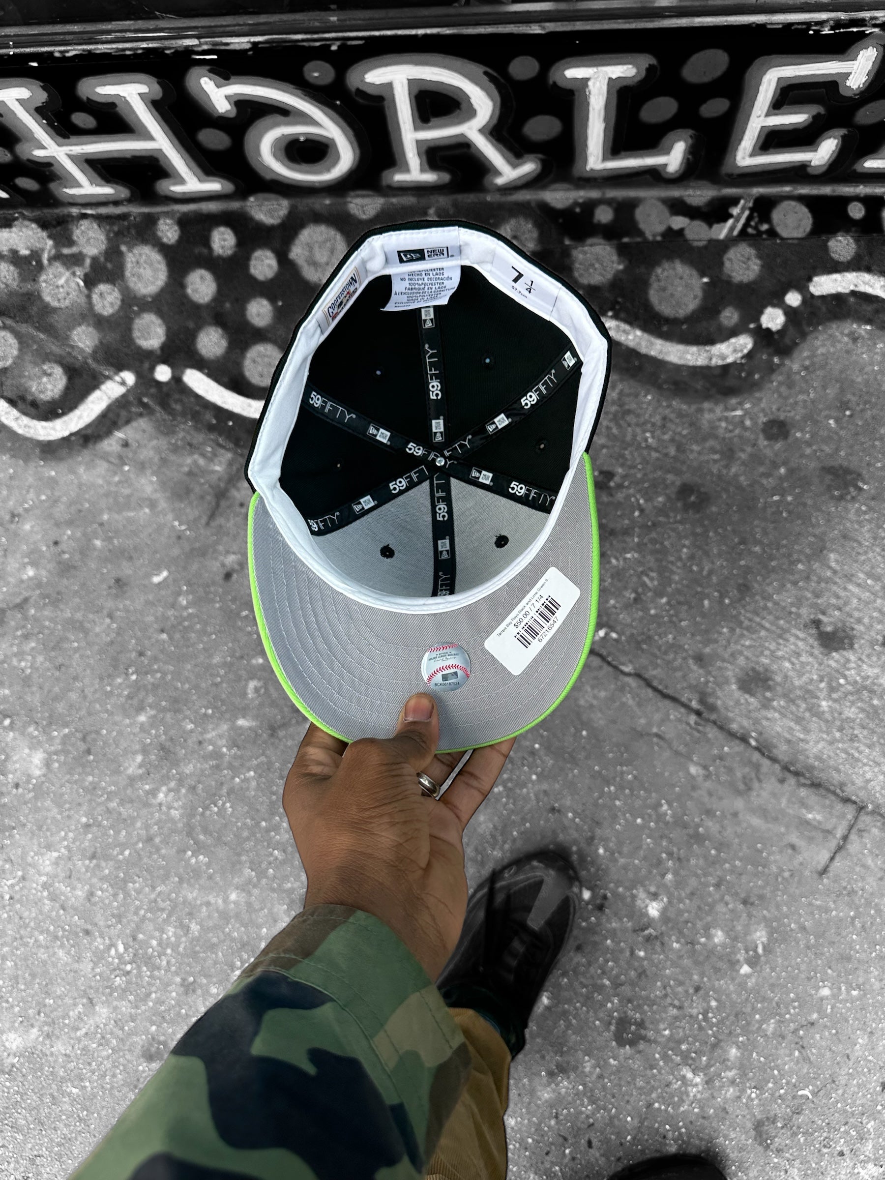 Tampa Bay Rays Black and Lime Green 98 Inaugural