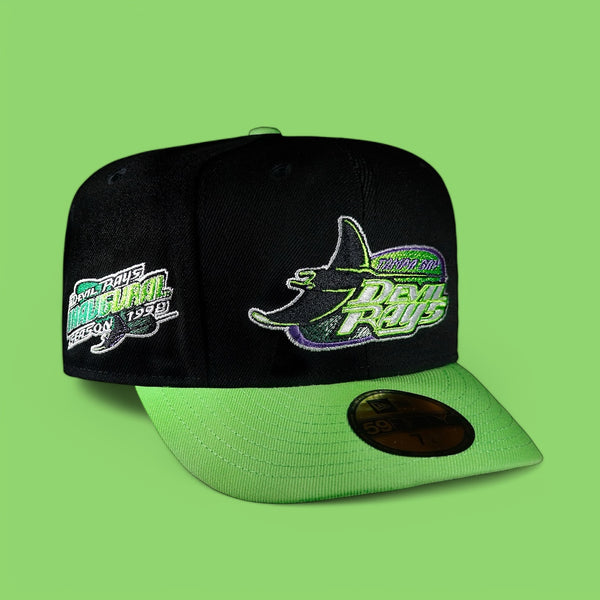 Tampa Bay Rays Black and Lime Green 98 Inaugural