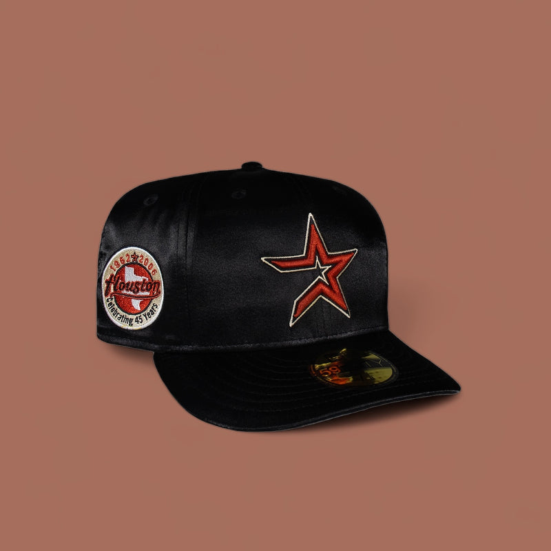 Houston Astros All Black Satin 45 Years